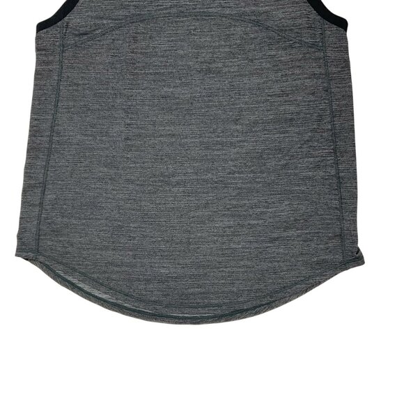 Lululemon On Track Singlet Tank Top 4 Heathered Black Logo Athletic Yoga W1AB6S - Picture 8 of 11